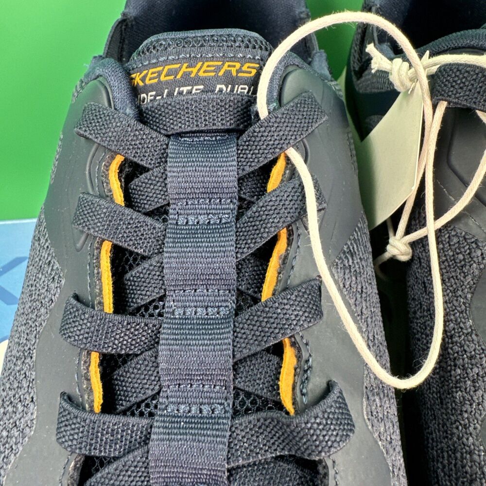 Skechers Swift Fit Hands Free Sneakers Men’s 9.5 Navy Memory Foam Shoes - Picture 3 of 16